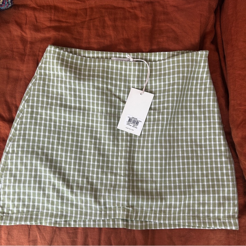 Green Checkered Skirt